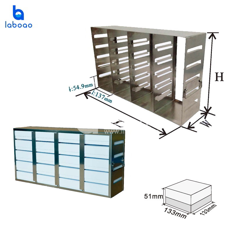 Adjustable Upright Freezer Racks For 2'' Standard Boxes Storage