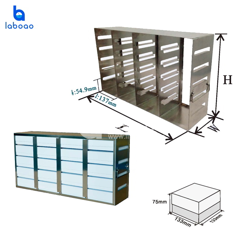 Adjustable Upright Freezer Drawer Racks For 3'' Standard Boxes Storage