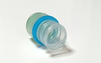 Internal Rotating Cryotube detail - Silicone gasket in the cap to avoid leakage of ultra low temperature liquid