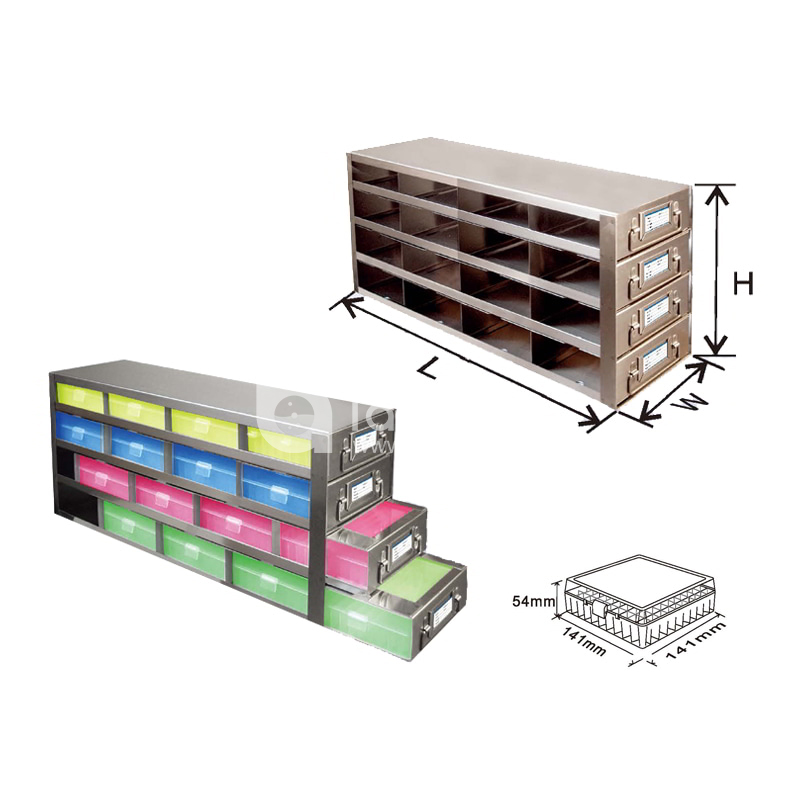 Upright Freezer Racks For 100 Cell Hinged Plastic Boxes Storage